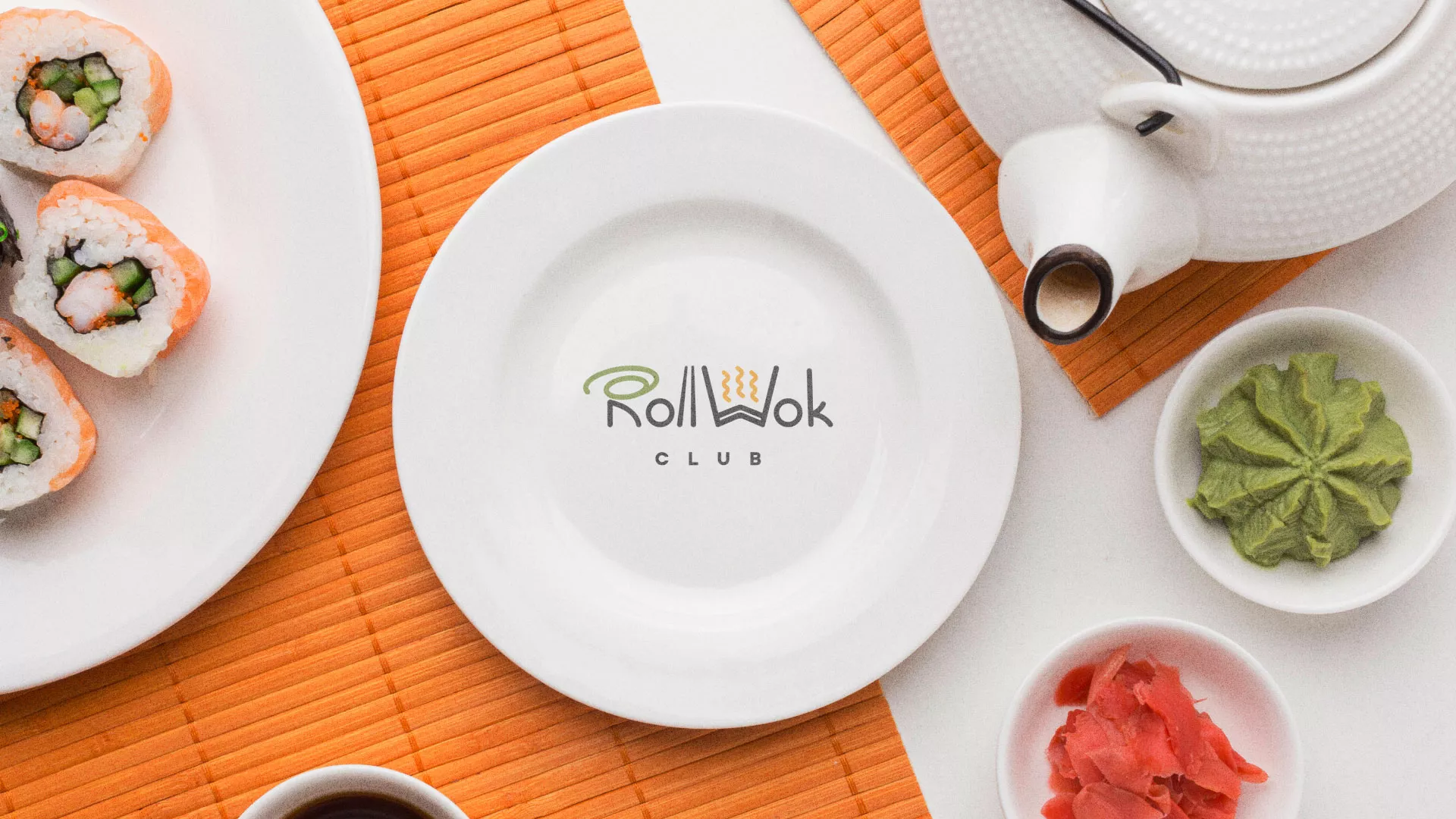 Разработка логотипа и фирменного стиля в Котовске для суши-бара «Roll Wok Club» Разработка логотипа и фирменного стиля в Котовске для суши-бара «Roll Wok Club»